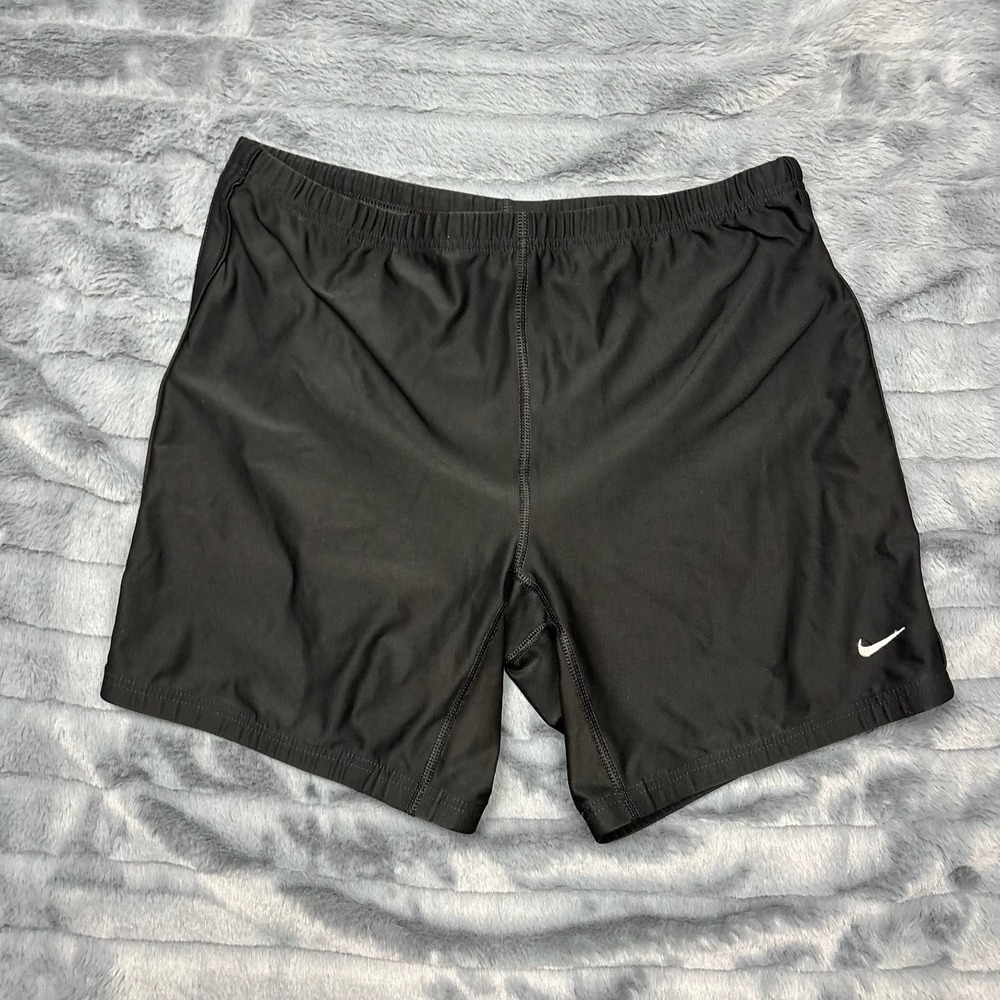 Nike Boys XL 16-18 Dri-FIT Black Compression Running Shorts with Zip Pocket